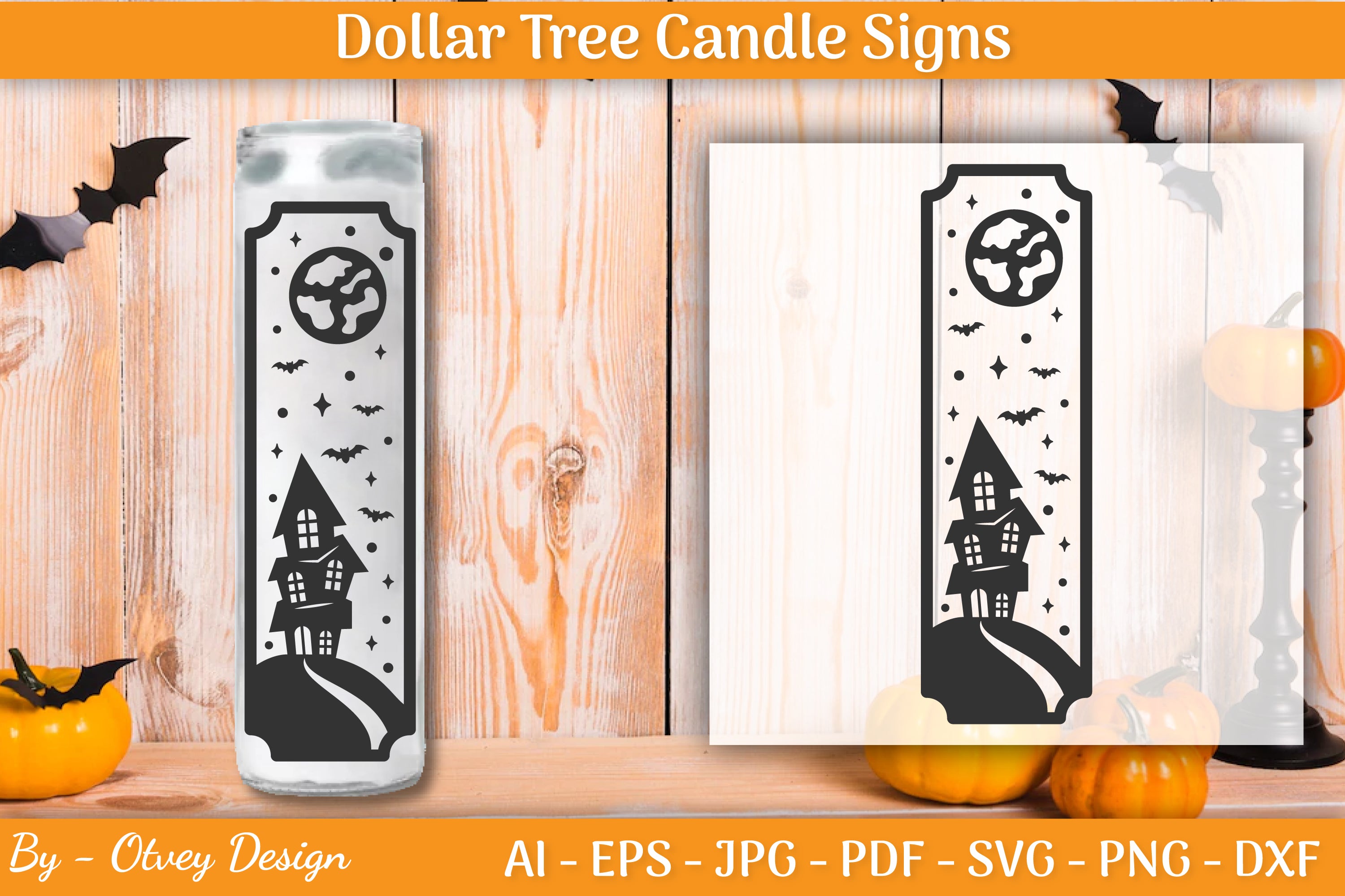 Dollar Tree Halloween Candle SVG Bundle