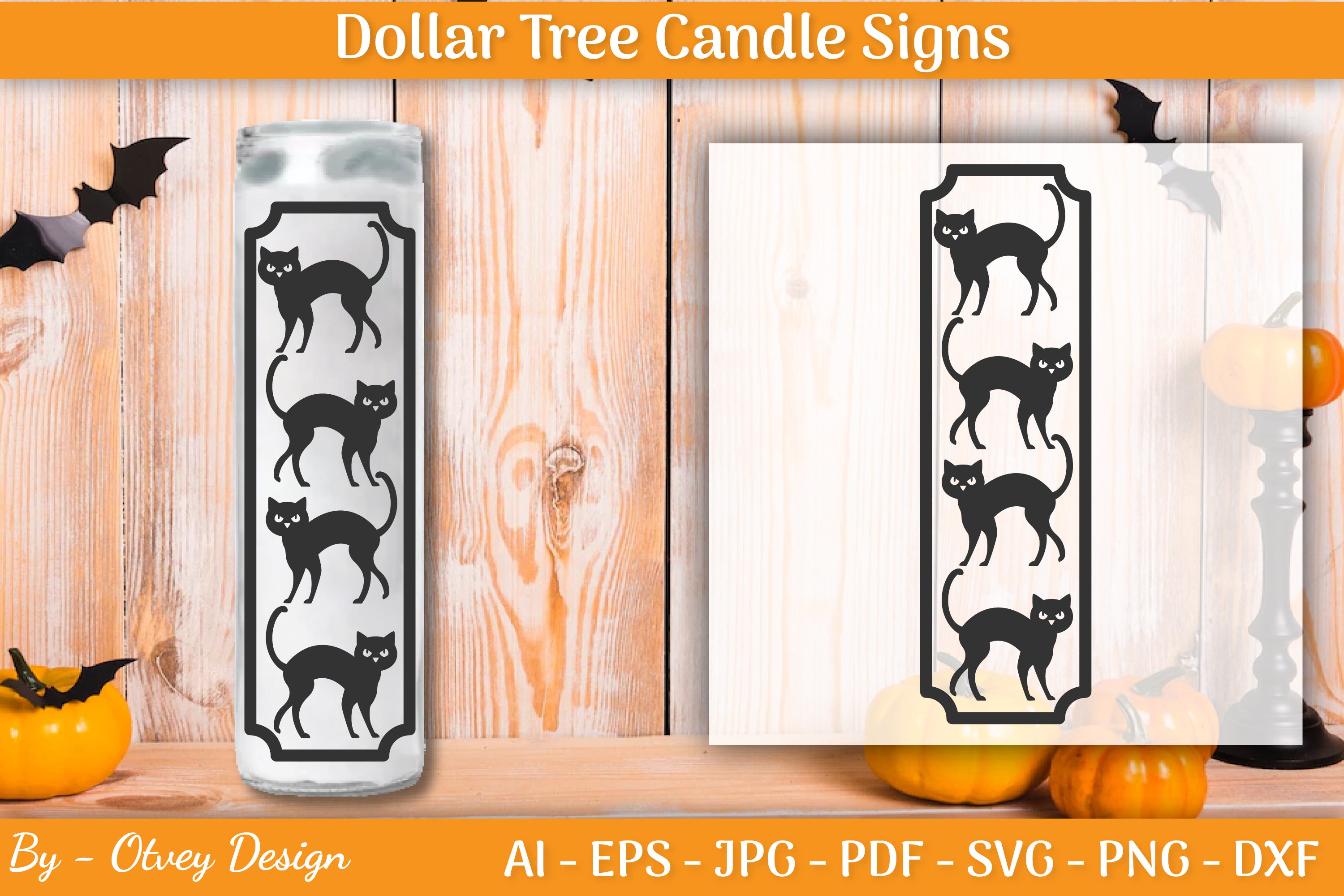 Dollar Tree Halloween Candle SVG Bundle