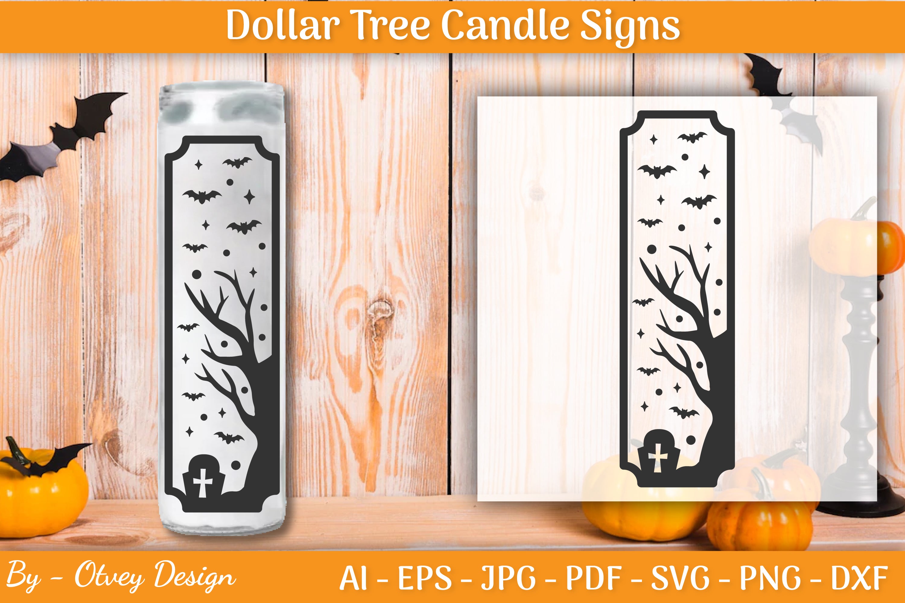 Dollar Tree Halloween Candle SVG Bundle
