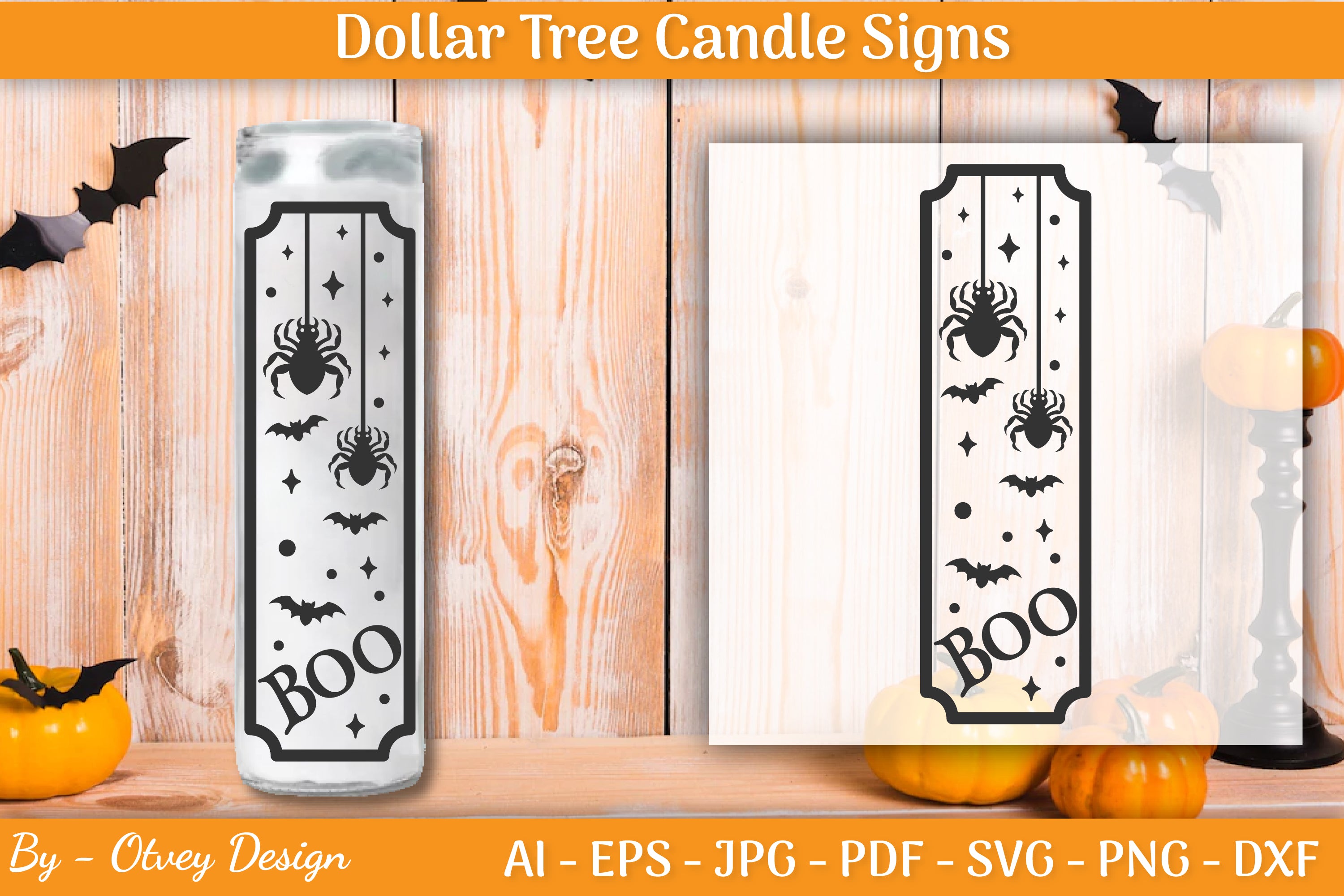 Dollar Tree Halloween Candle SVG Bundle