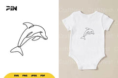 Dolphin Continuous Line Clipart Bundle - CraftNest - Digital Crafting and Art