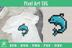 Dolphin Pixel Art Clipart Bundle - CraftNest - Digital Crafting and Art