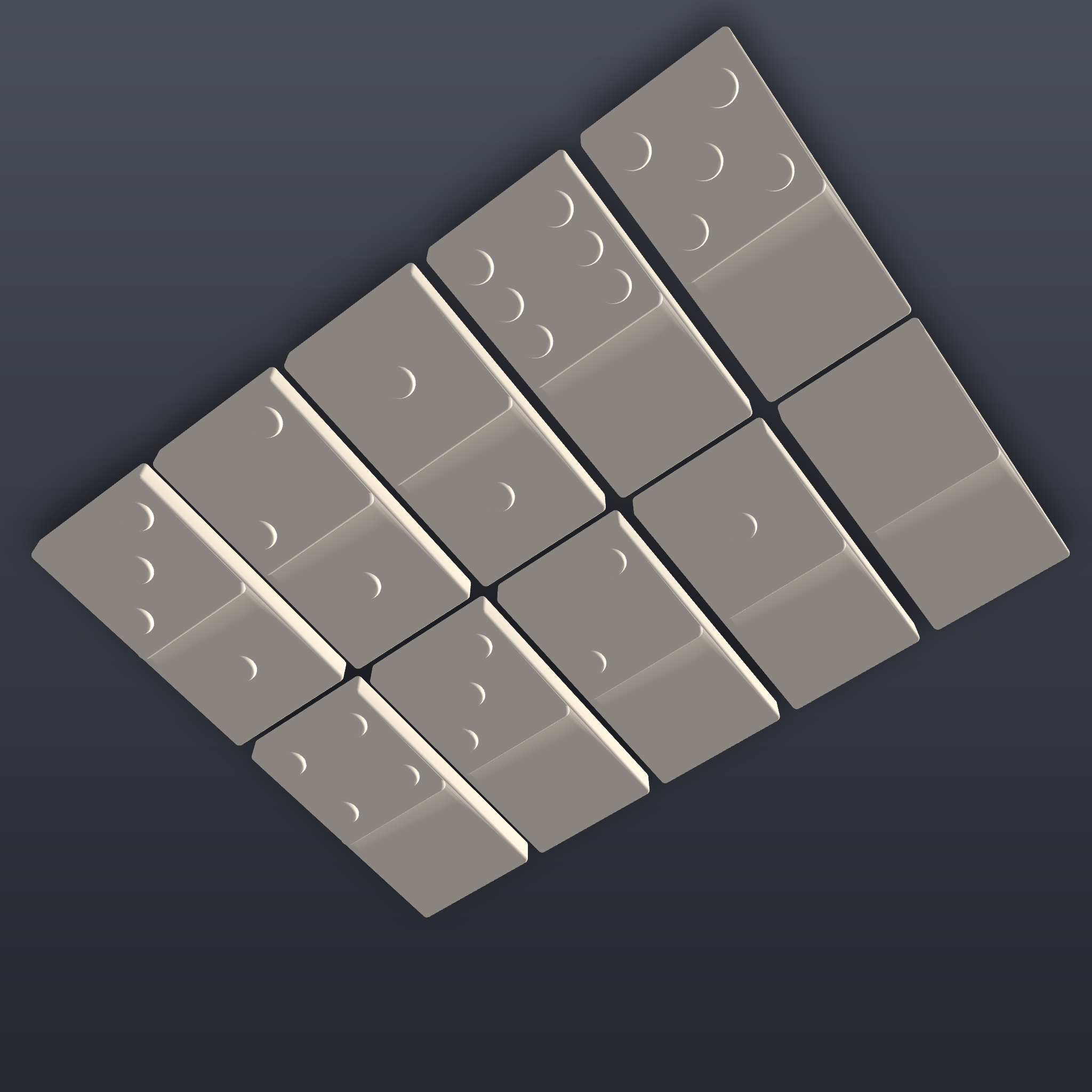 Dominoes Set 3D Print STL File