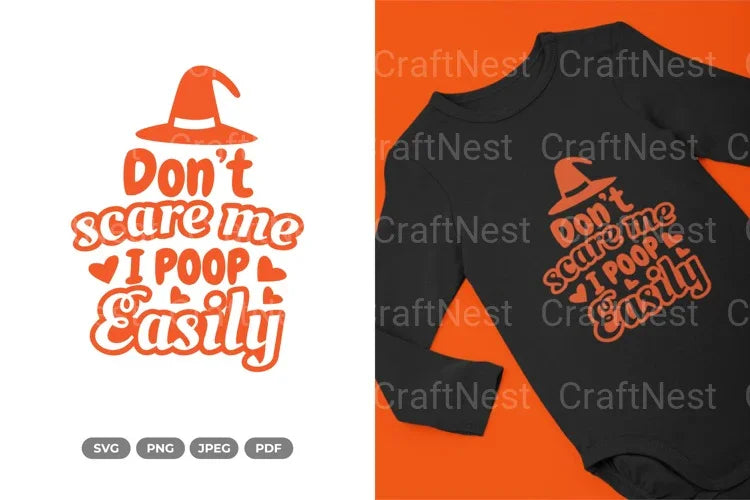 Don’t Scare Me Poop Easily Halloween SVG Bundle - CraftNest - Digital Crafting and Art