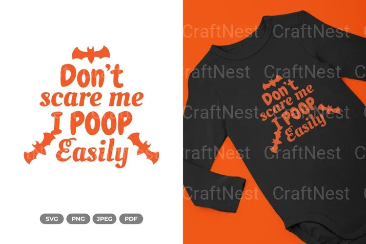 Don’t Scare Me Poop Easily Halloween SVG Bundle - CraftNest - Digital Crafting and Art