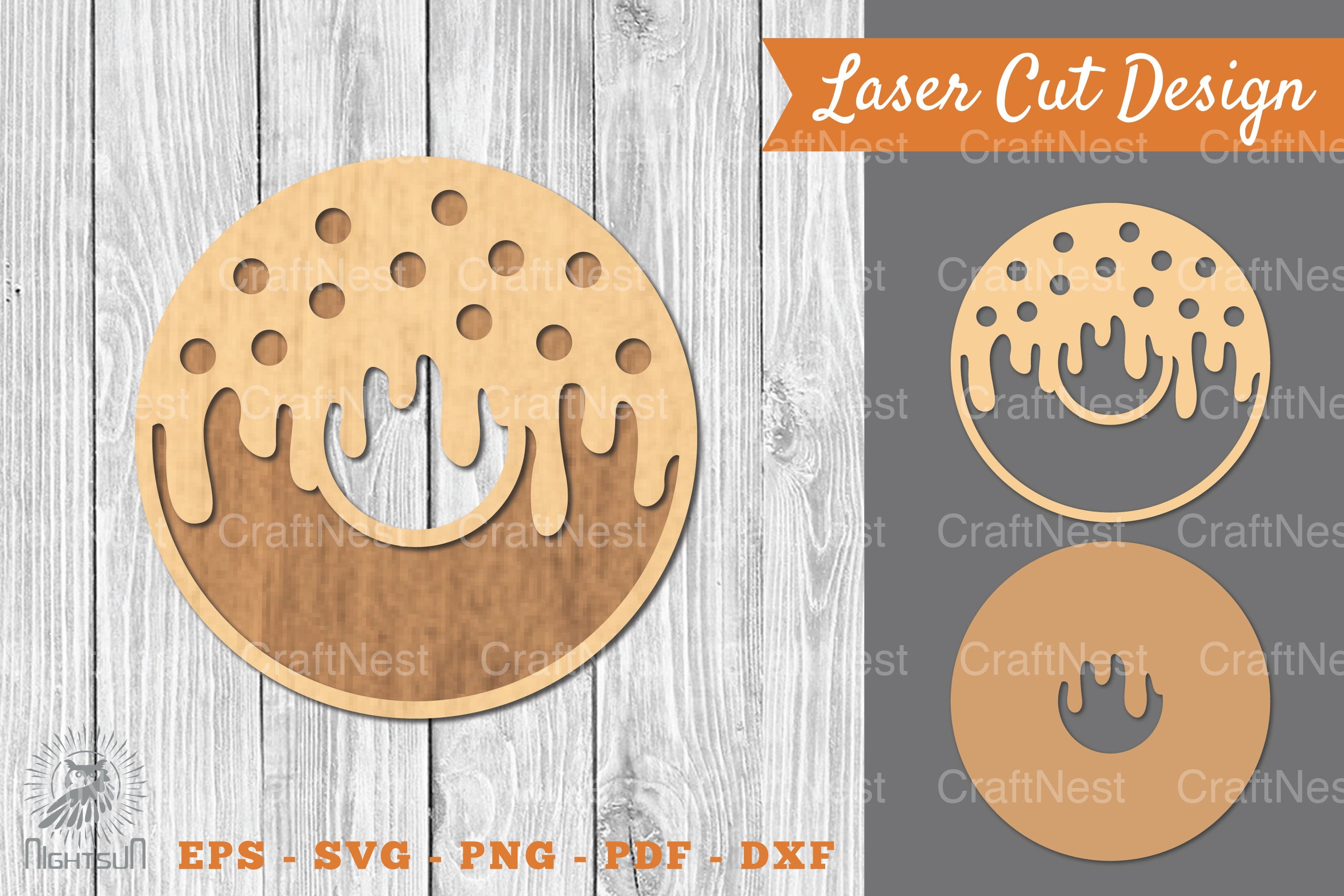 Donut Laser Cut Decoration SVG Bundle - CraftNest - Digital Crafting and Art