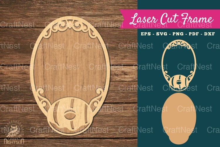 Donut Laser Cut Frame SVG Bundle - CraftNest - Digital Crafting and Art