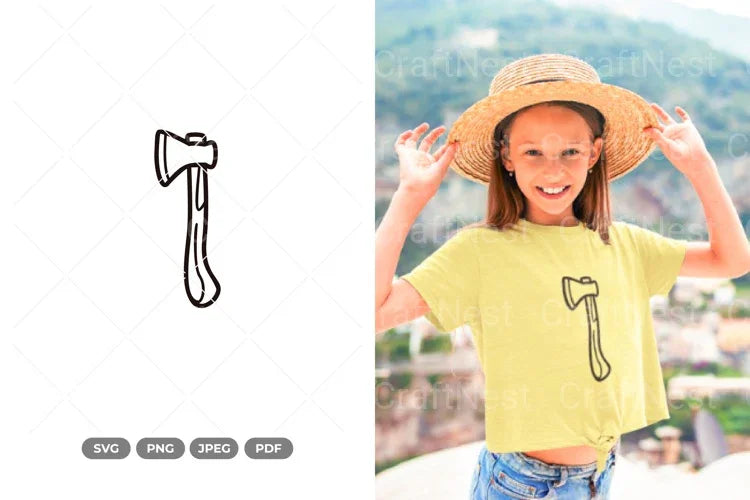 Doodle Axe Camping Clipart Bundle - CraftNest - Digital Crafting and Art