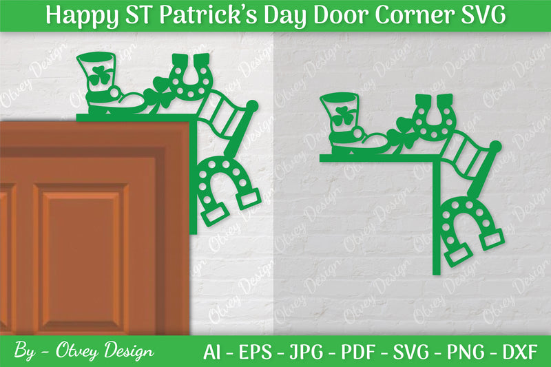 St. Patrick's Day Door Corner SVG Bundle 6 - CraftNest - Digital Crafting and Art
