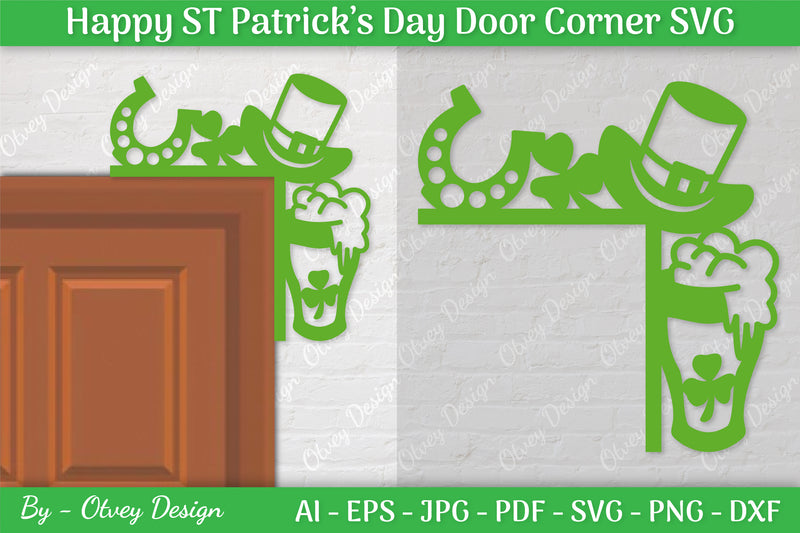 St. Patrick's Day Door Corner SVG Bundle 7 - CraftNest - Digital Crafting and Art