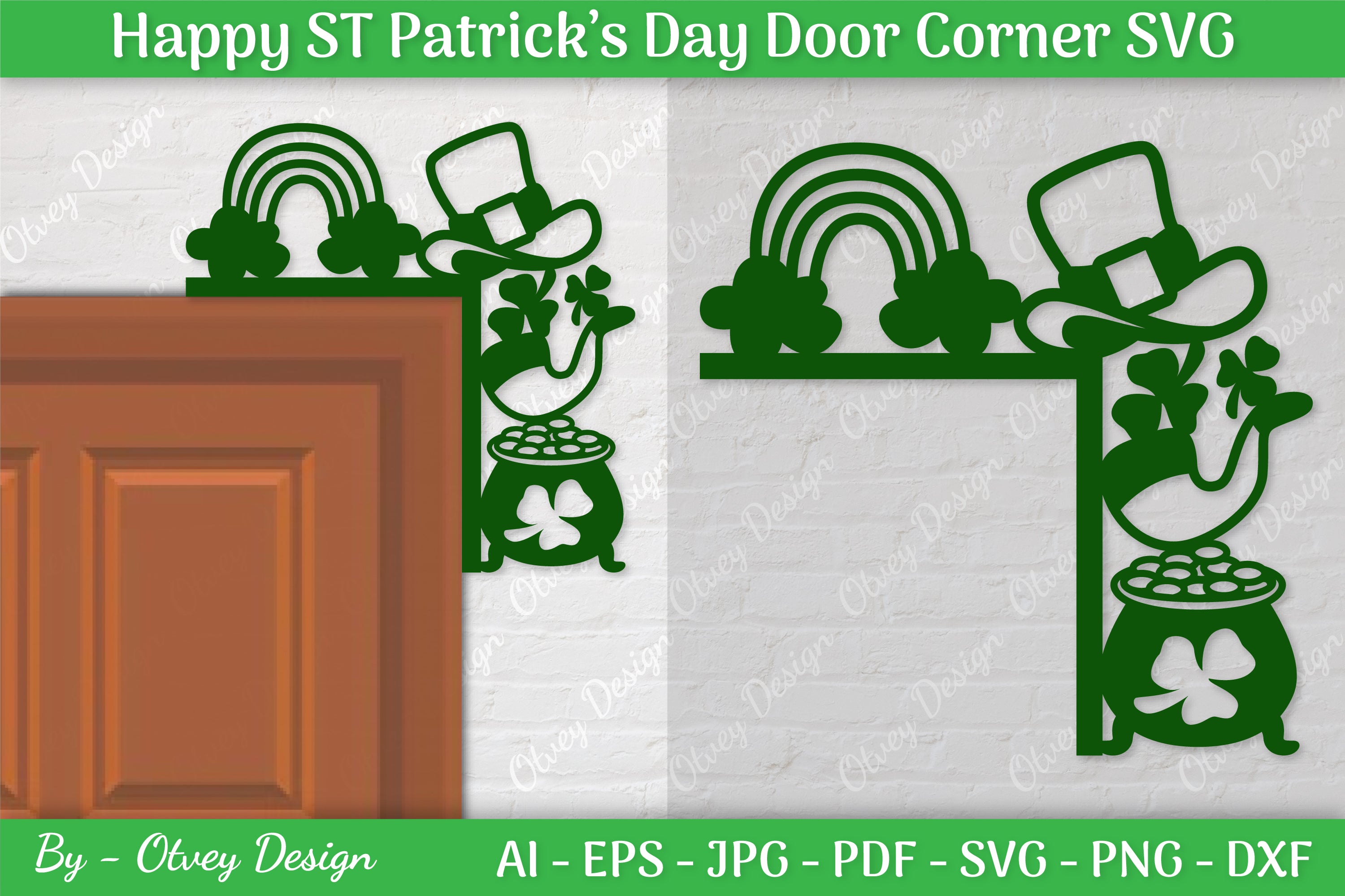 St. Patrick's Day Door Corner SVG Bundle 8 - CraftNest - Digital Crafting and Art