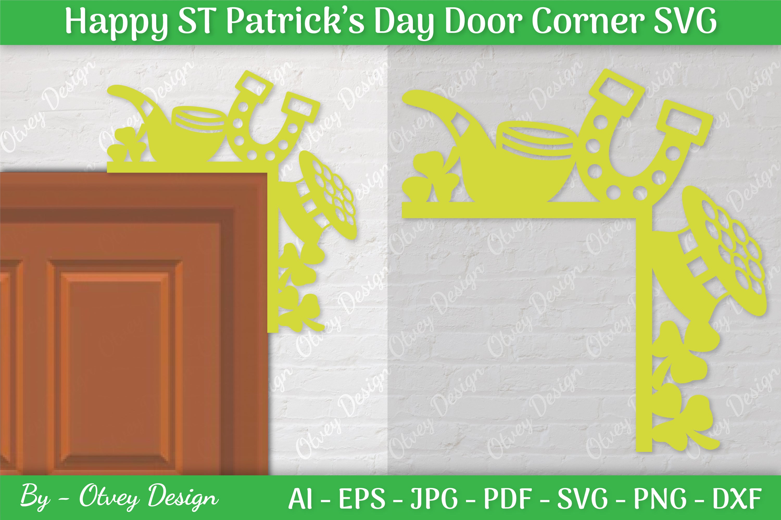St. Patrick's Day Door Corner SVG Bundle 9 - CraftNest - Digital Crafting and Art