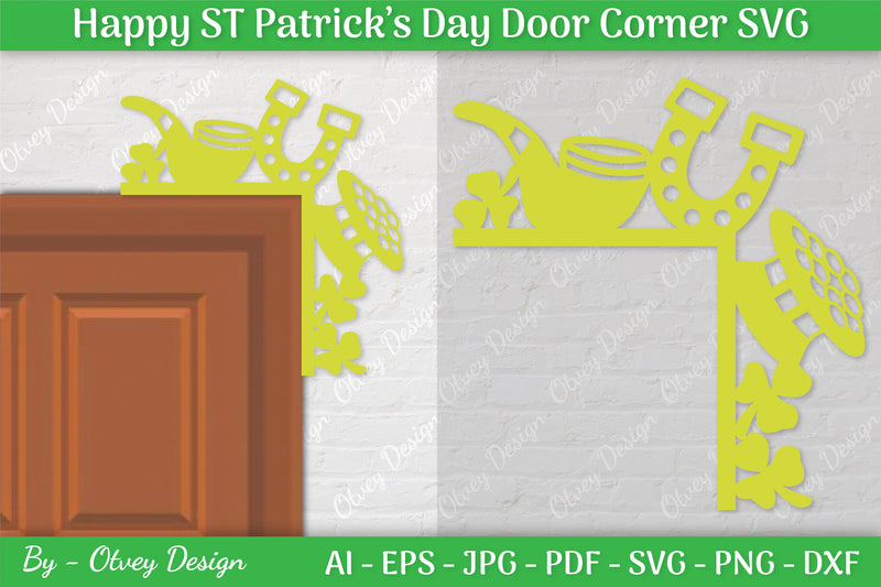 St. Patrick's Day Door Corner SVG Bundle 9 - CraftNest - Digital Crafting and Art