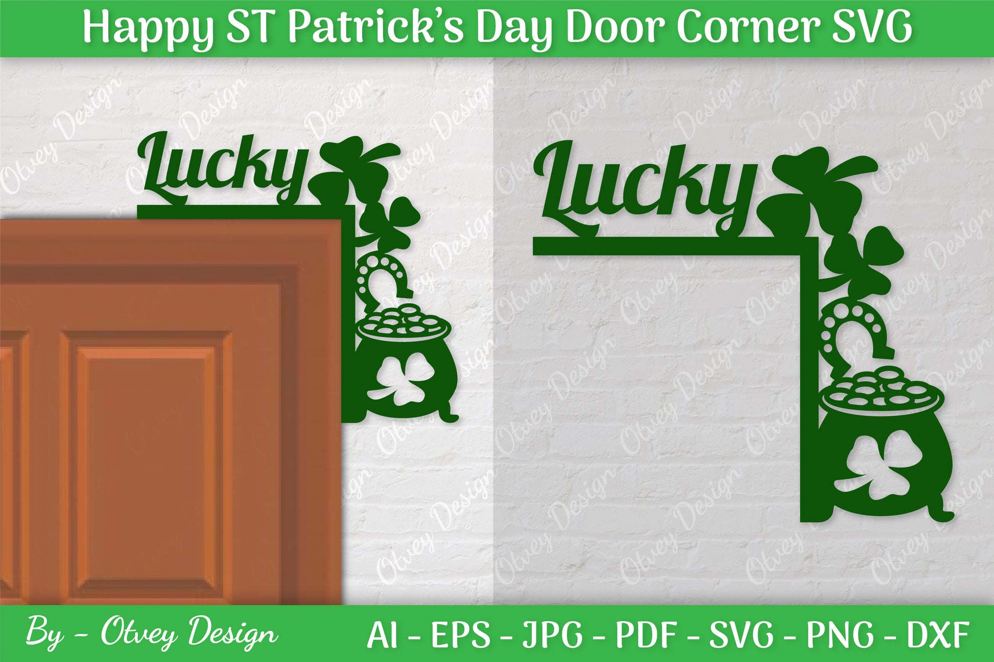 St. Patrick's Day Door Corner SVG Bundle 13 - CraftNest - Digital Crafting and Art