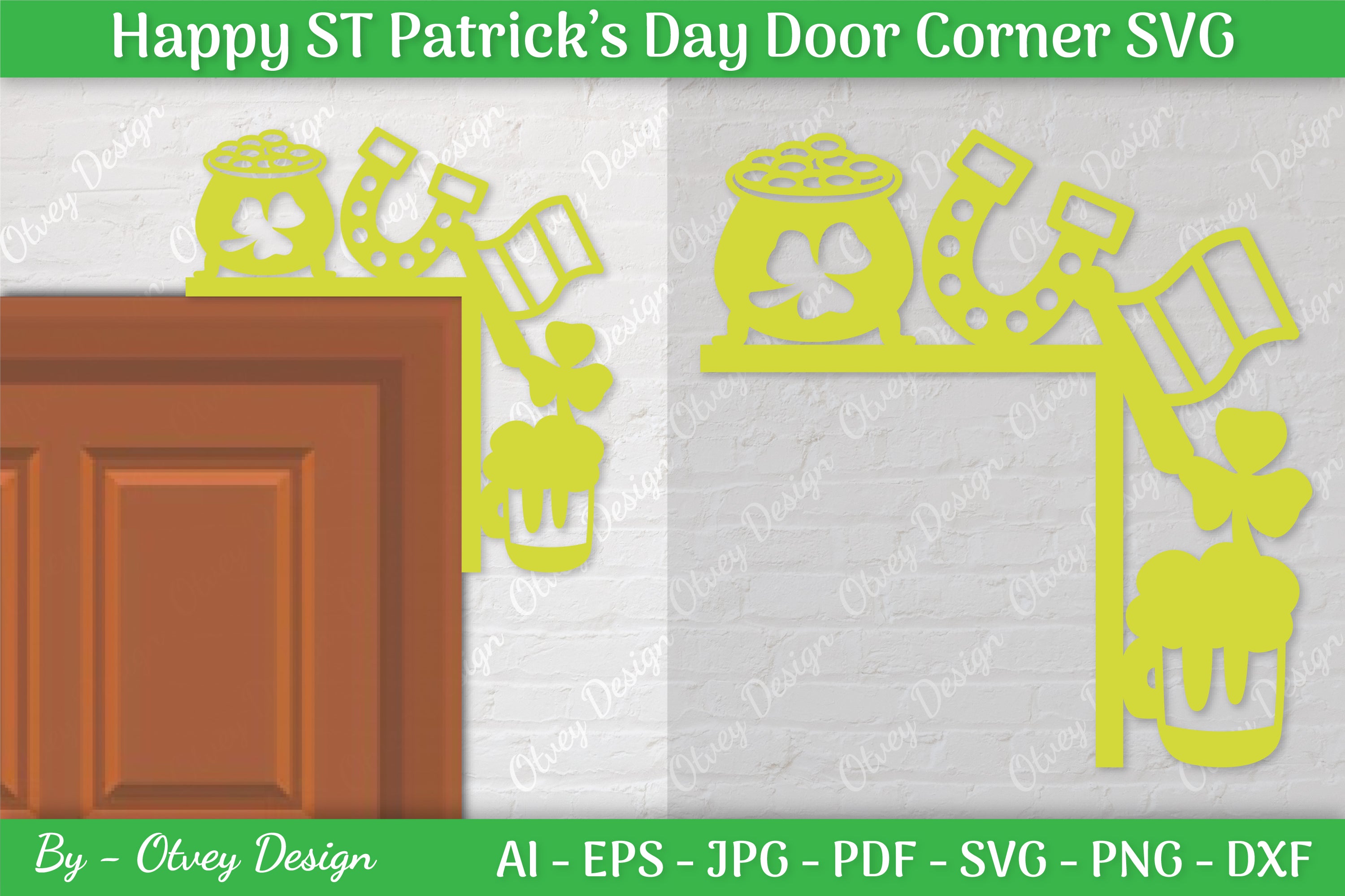 St. Patrick's Day Door Corner SVG Bundle 18 - CraftNest - Digital Crafting and Art
