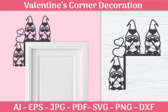 Valentine's Day Gnomes Door Corner SVG Bundle 5 - CraftNest - Digital Crafting and Art