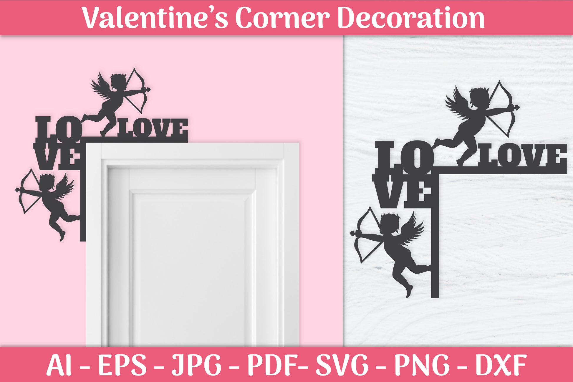 Valentine's Day Gnomes Door Corner SVG Bundle 6 - CraftNest - Digital Crafting and Art