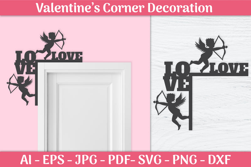 Valentine's Day Gnomes Door Corner SVG Bundle 6 - CraftNest - Digital Crafting and Art