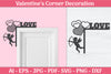 Valentine's Day Gnomes Door Corner SVG Bundle
