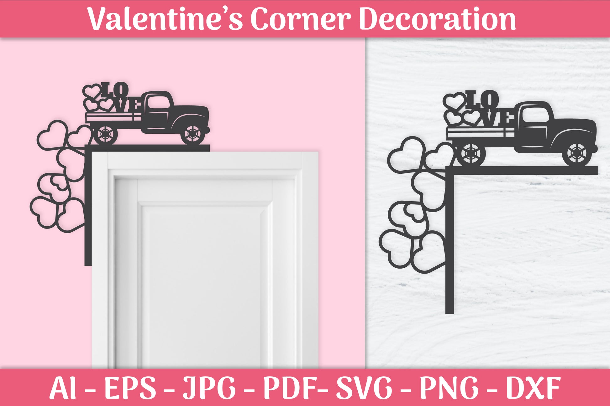 Valentine's Day Gnomes Door Corner SVG Bundle 9 - CraftNest - Digital Crafting and Art
