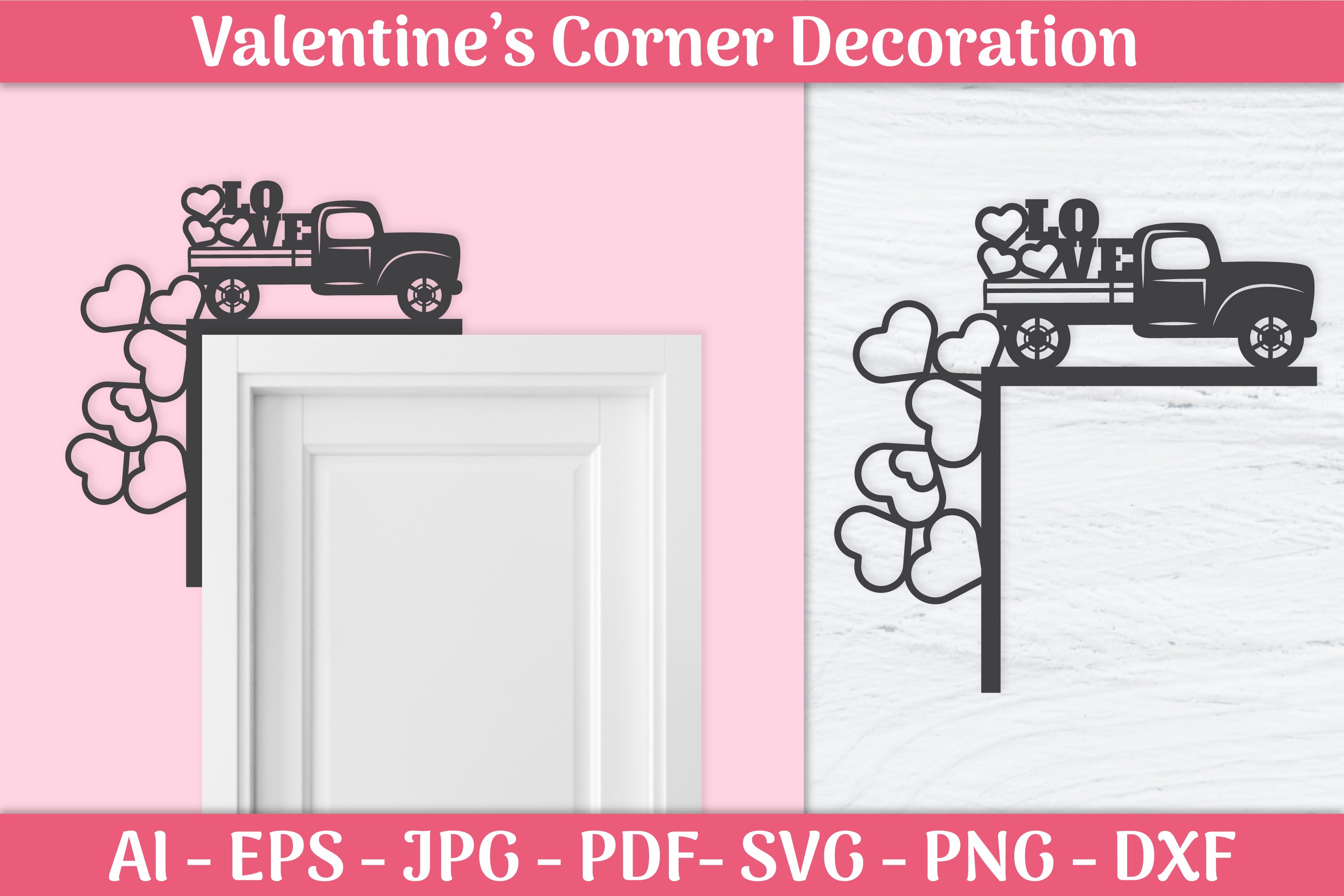 Valentine's Day Gnomes Door Corner SVG Bundle 9 - CraftNest - Digital Crafting and Art
