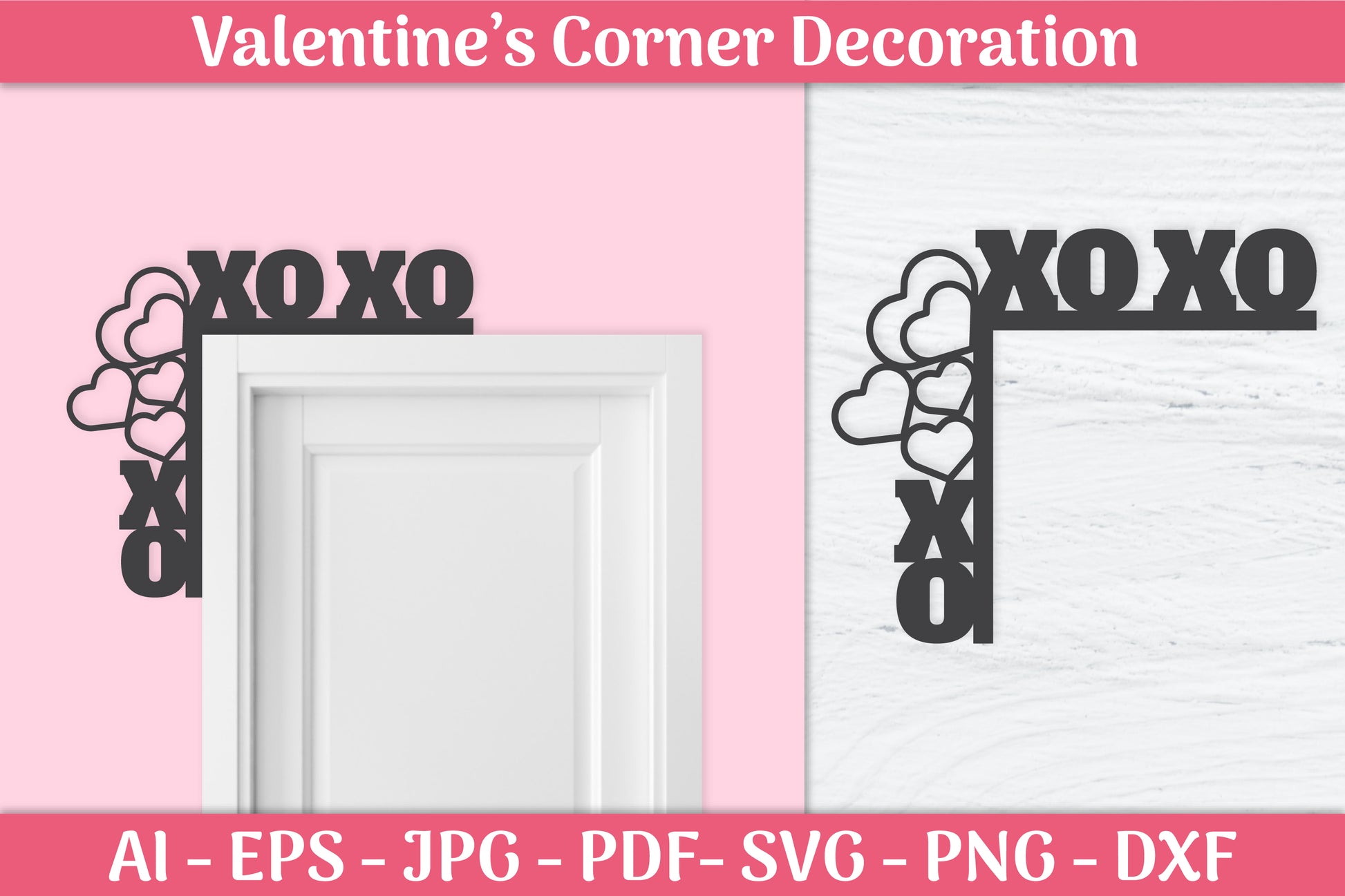 Valentine's Day Gnomes Door Corner SVG Bundle 10 - CraftNest - Digital Crafting and Art