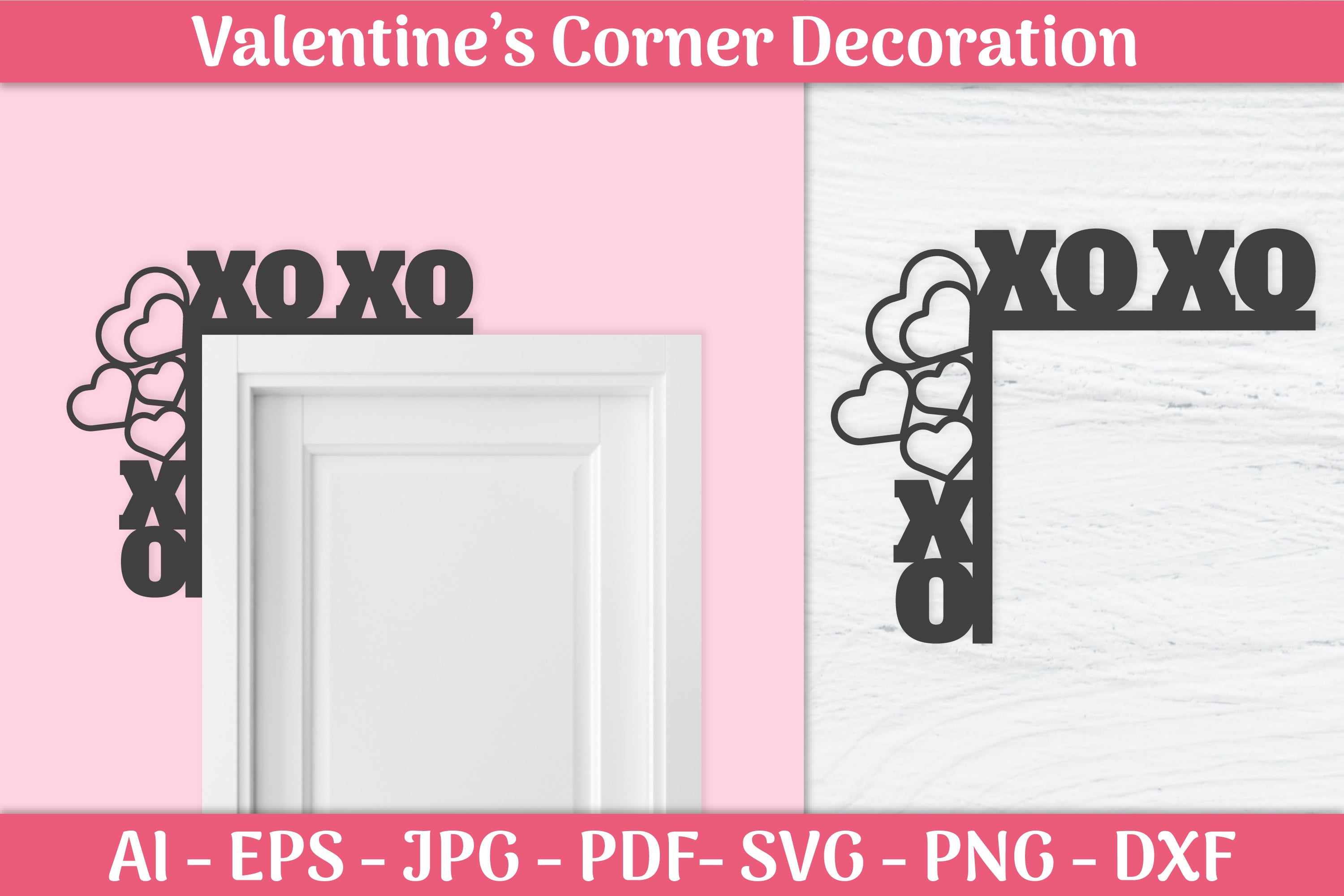 Valentine's Day Gnomes Door Corner SVG Bundle 10 - CraftNest - Digital Crafting and Art