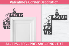 Valentine's Day Gnomes Door Corner SVG Bundle 11 - CraftNest - Digital Crafting and Art