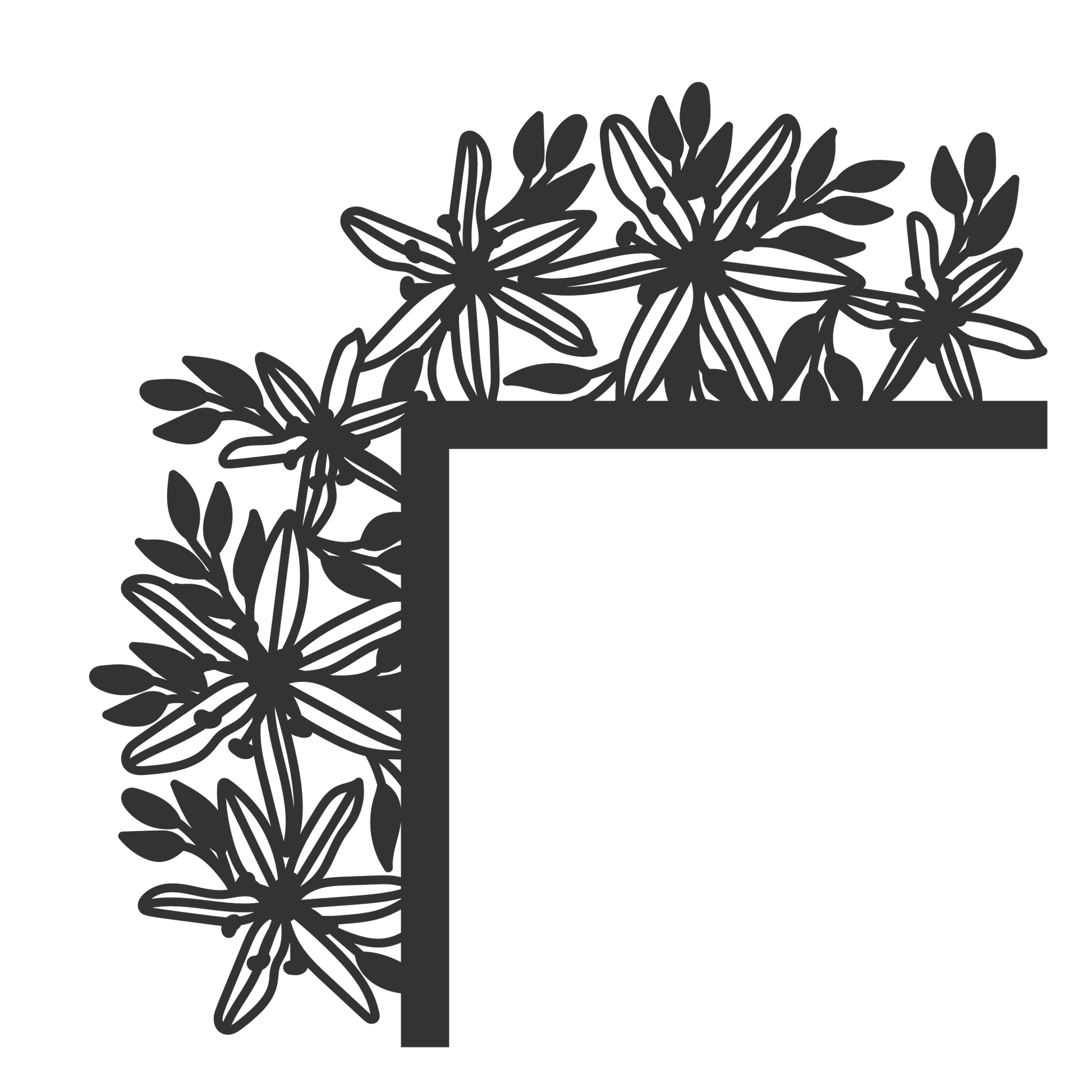 8086 Door Corner Floral Lasercut SVG Bundle - CraftNest - Digital Crafting and Art