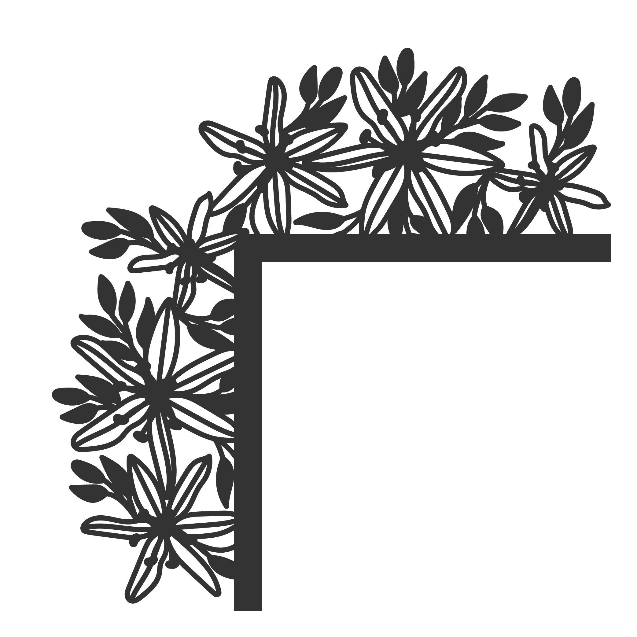8086 Door Corner Floral Lasercut SVG Bundle - CraftNest - Digital Crafting and Art