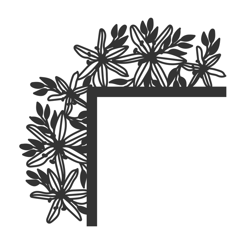 8086 Door Corner Floral Lasercut SVG Bundle - CraftNest - Digital Crafting and Art