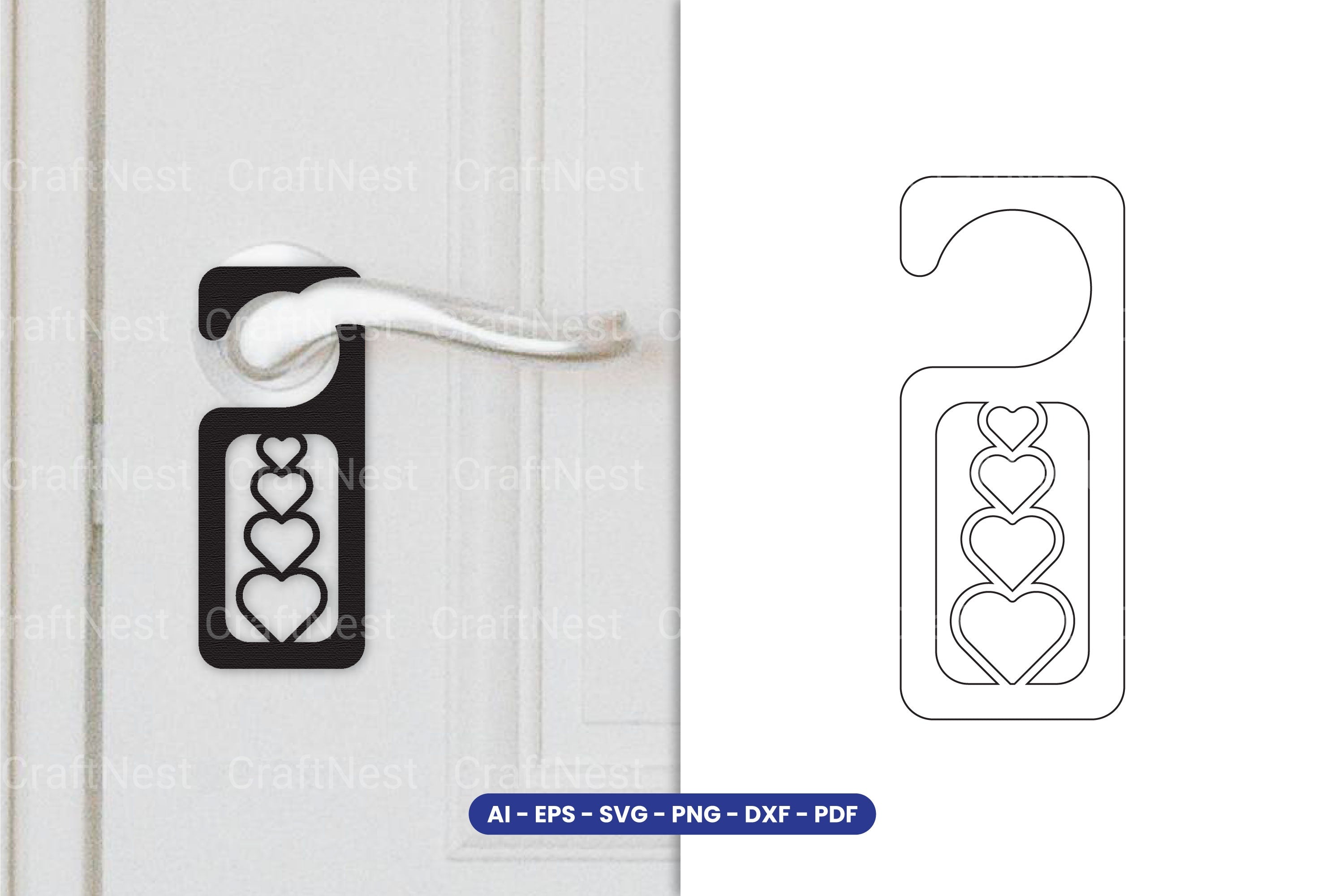 Door Hanger Laser Cut SVG Bundle