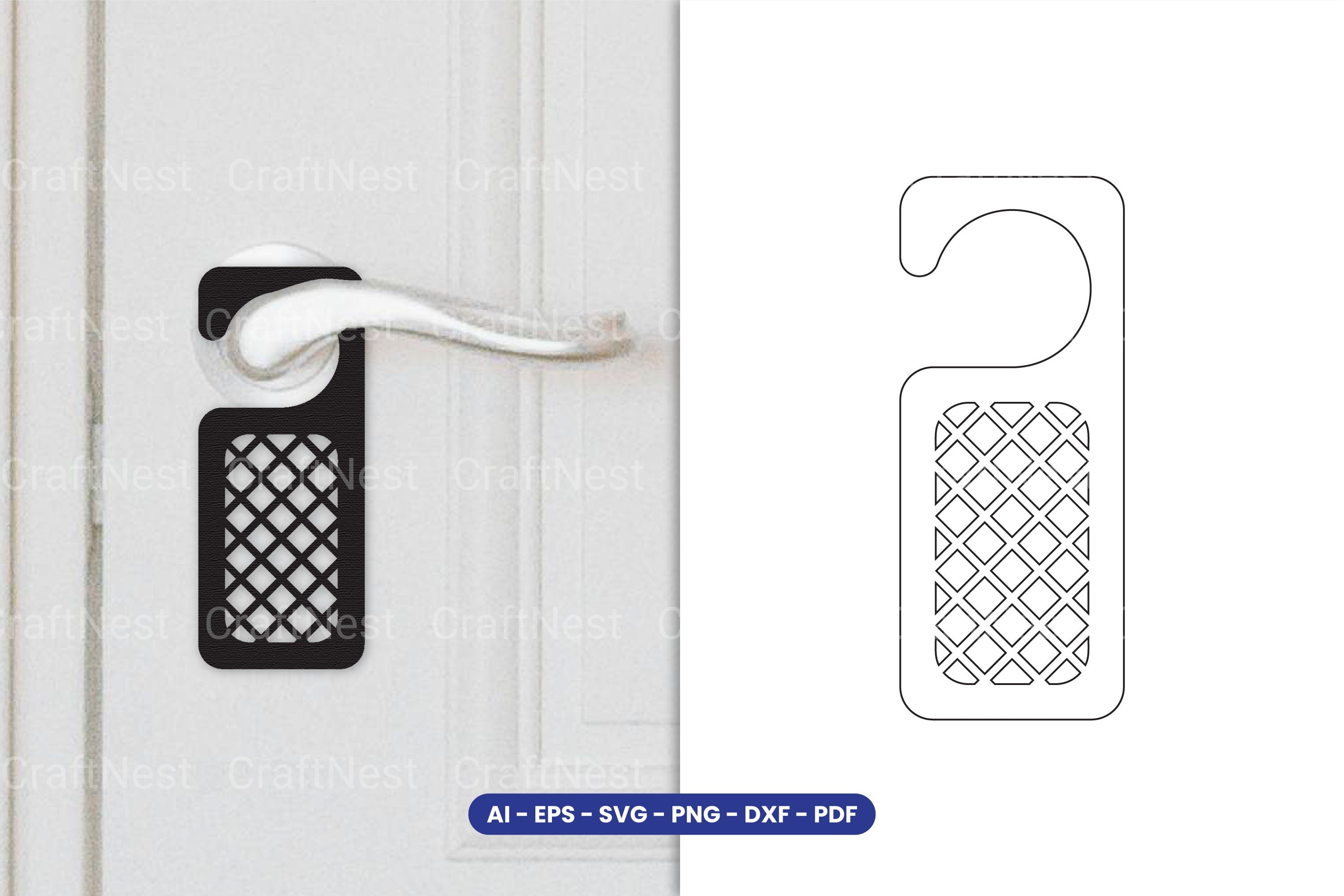 Door Hanger Laser Cut SVG Bundle