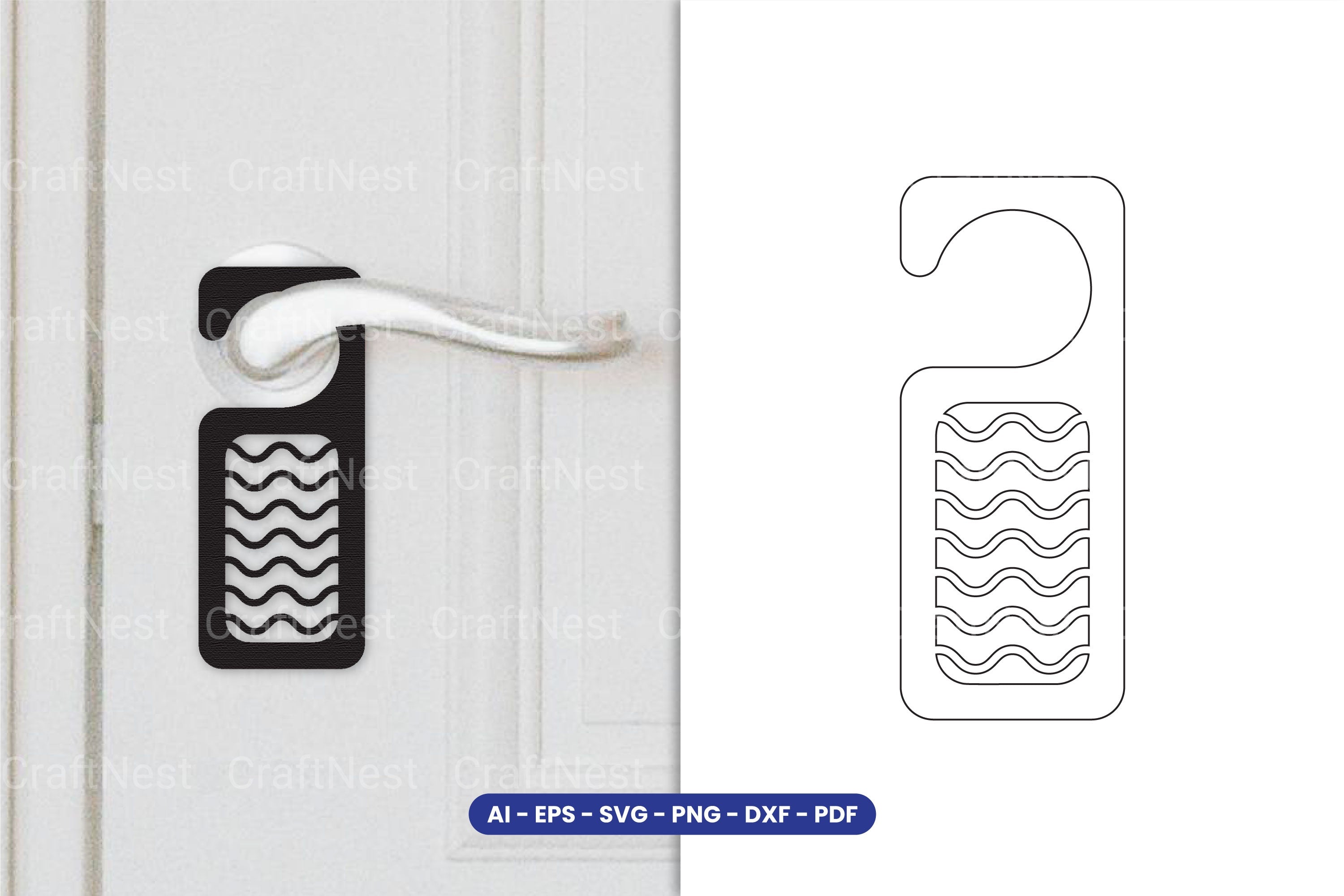 Door Hanger Laser Cut SVG Bundle - Clipart Bundle