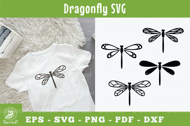 Dragonfly Silhouette Clipart Bundle - CraftNest - Digital Crafting and Art