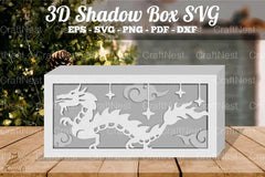 Dragon in the Sky 3D Shadow Box Clipart Bundle - CraftNest - Digital Crafting and Art