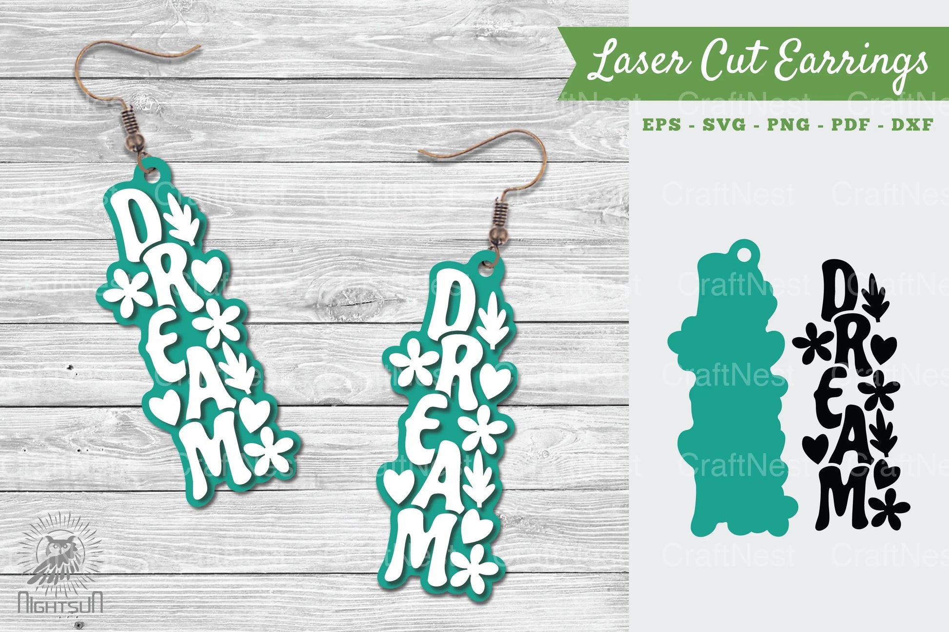 Dream Laser Cut Earrings SVG Bundle - CraftNest - Digital Crafting and Art