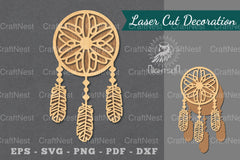 Dreamcatcher Laser Cut Decoration Clipart Bundle - CraftNest - Digital Crafting and Art