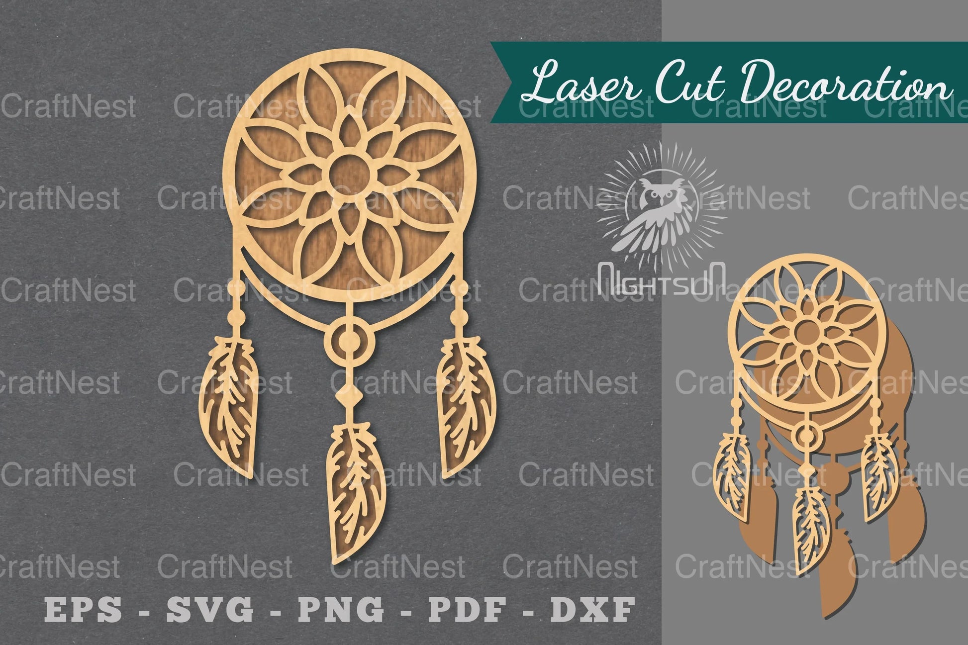 Dreamcatcher Laser Cut Decoration Bundle - CraftNest - Digital Crafting and Art