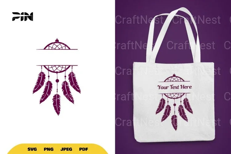 Dreamcatcher Split Border SVG Bundle - CraftNest - Digital Crafting and Art