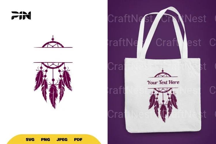 Dreamcatcher Split Border SVG Bundle - CraftNest - Digital Crafting and Art