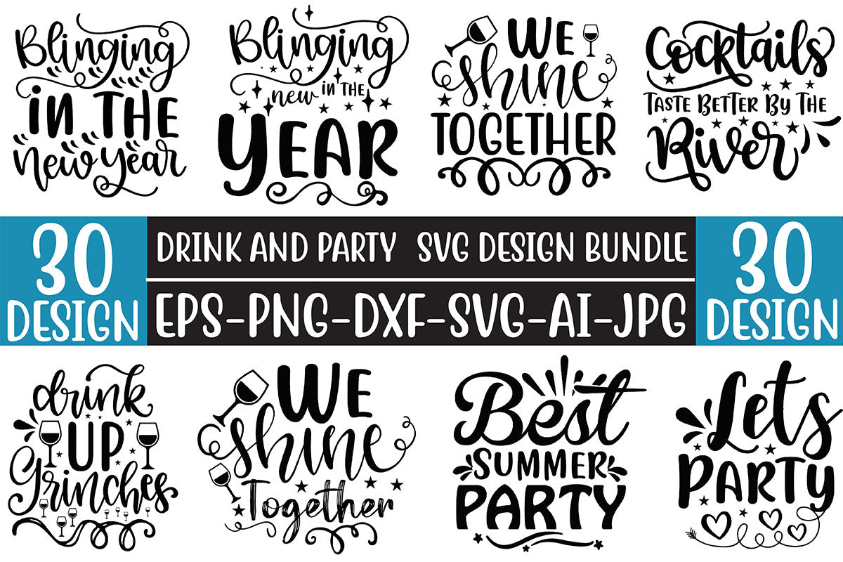 Drink And Party SVG Bundle 2 - CraftNest - Digital Crafting and Art