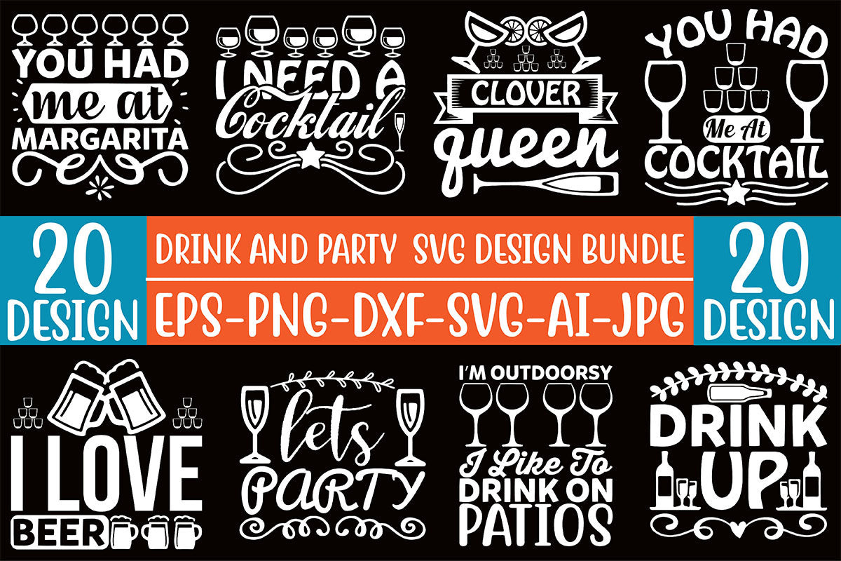 Drink And Party SVG Bundle 3 - CraftNest - Digital Crafting and Art