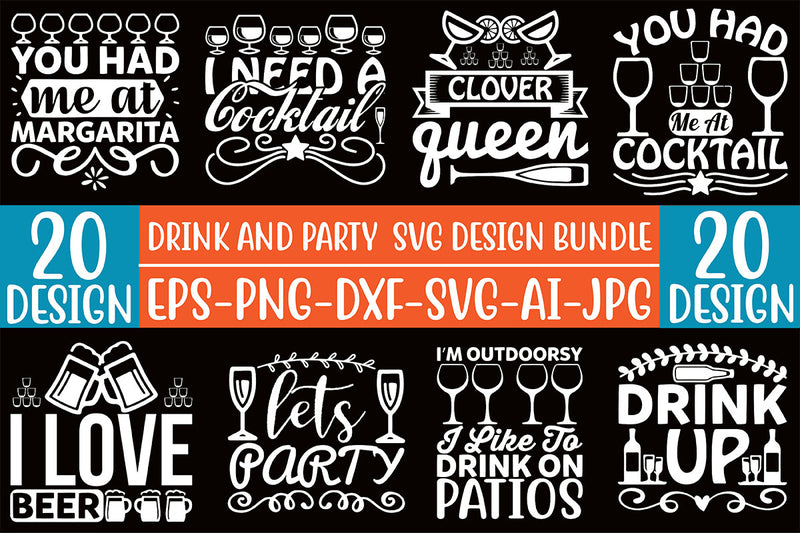 Drink And Party SVG Bundle 3 - CraftNest - Digital Crafting and Art
