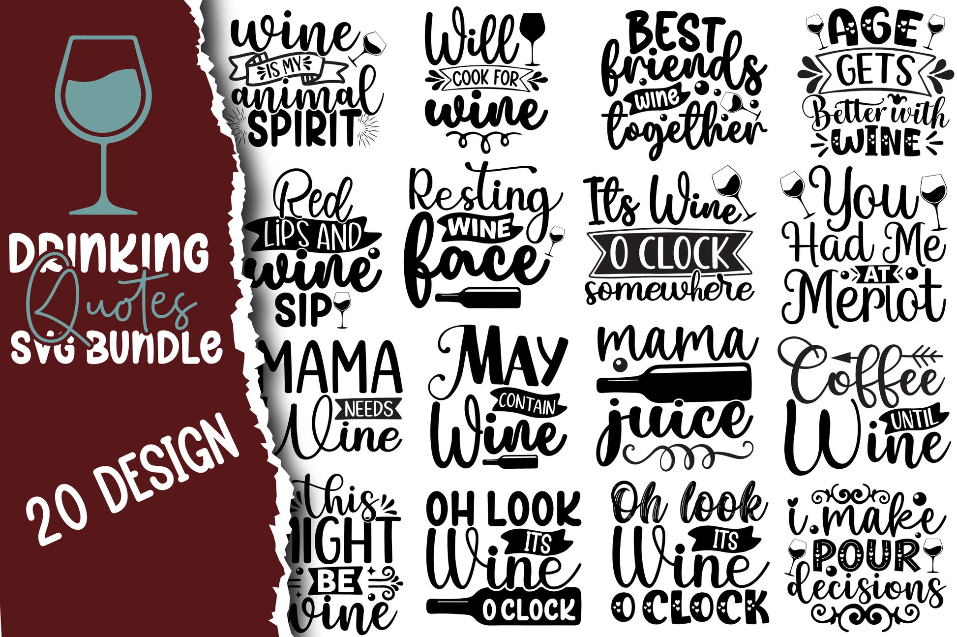 Alcohol Quotes SVG Bundle - CraftNest - Digital Crafting and Art