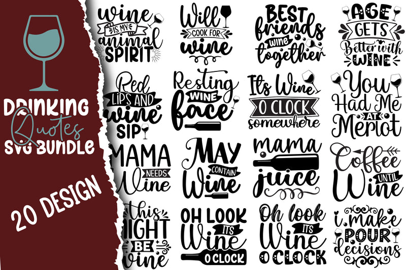 Alcohol Quotes SVG Bundle - CraftNest - Digital Crafting and Art