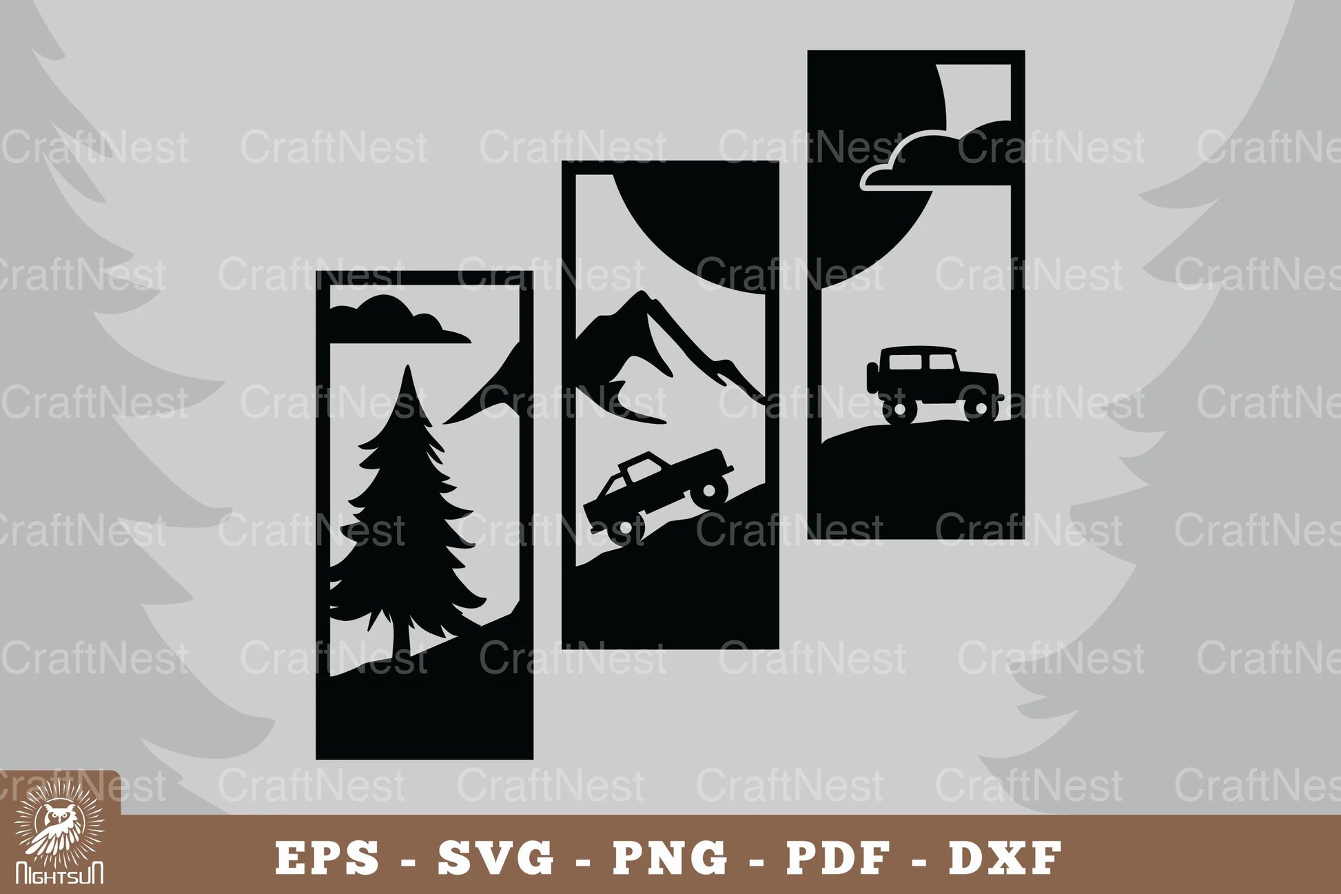 Mountain Driving Home Decor SVG Bundle - CraftNest - Digital Crafting and Art