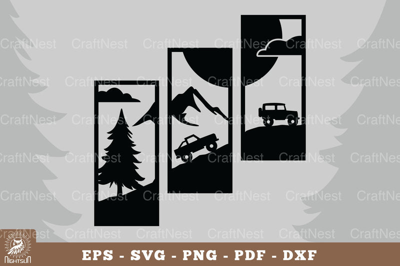Mountain Driving Home Decor SVG Bundle - CraftNest - Digital Crafting and Art