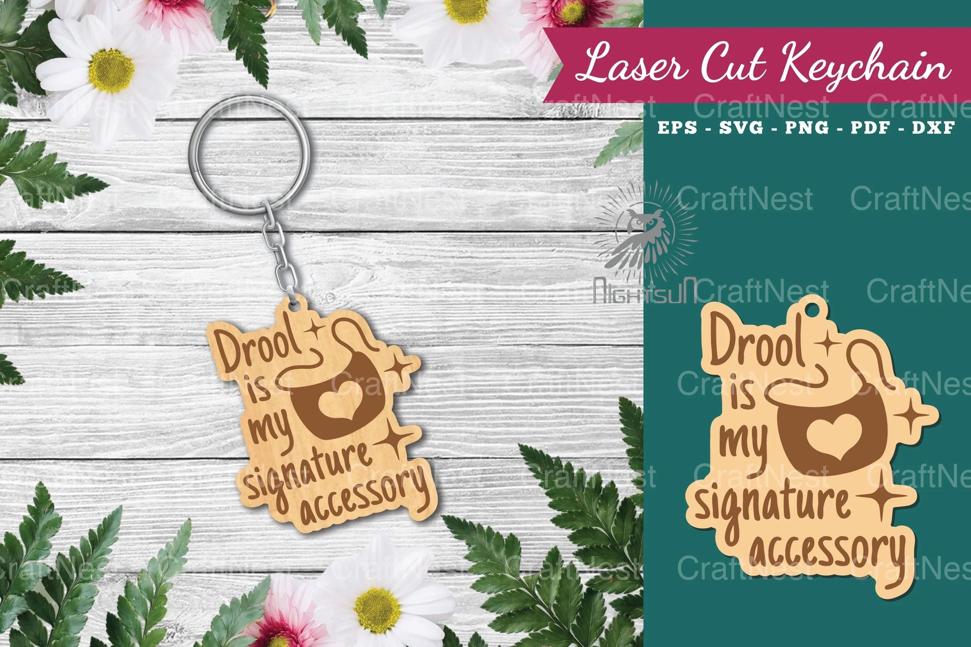 Drool Is My Signature Accessory Keychain Clipart Bundle - CraftNest - Digital Crafting and Art