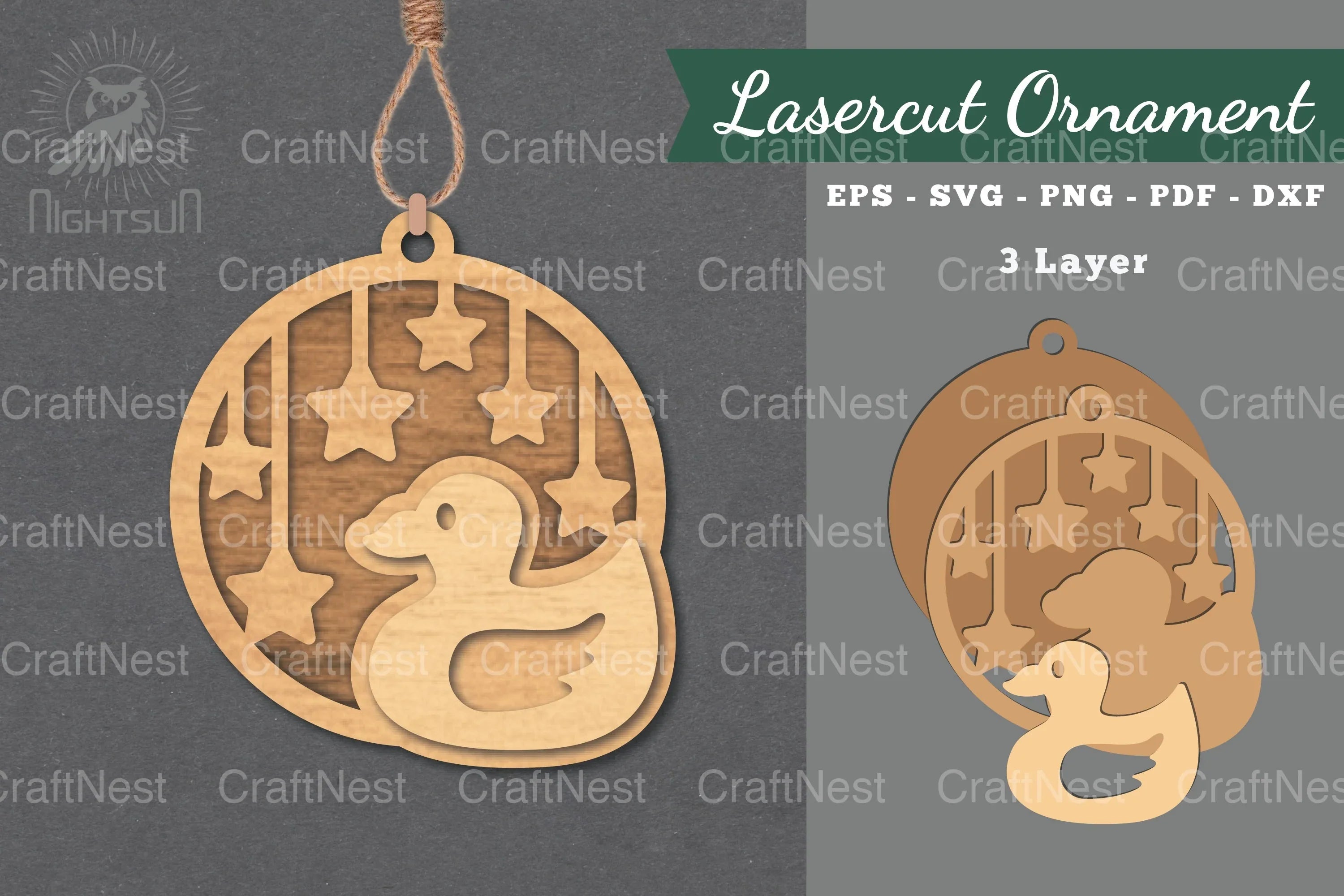 Duck Laser Cut Ornament Clipart Bundle - CraftNest - Digital Crafting and Art